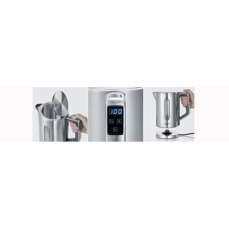 SEVERIN bouilloire WK 3418, 1,7 litre, acier inoxydable/noir